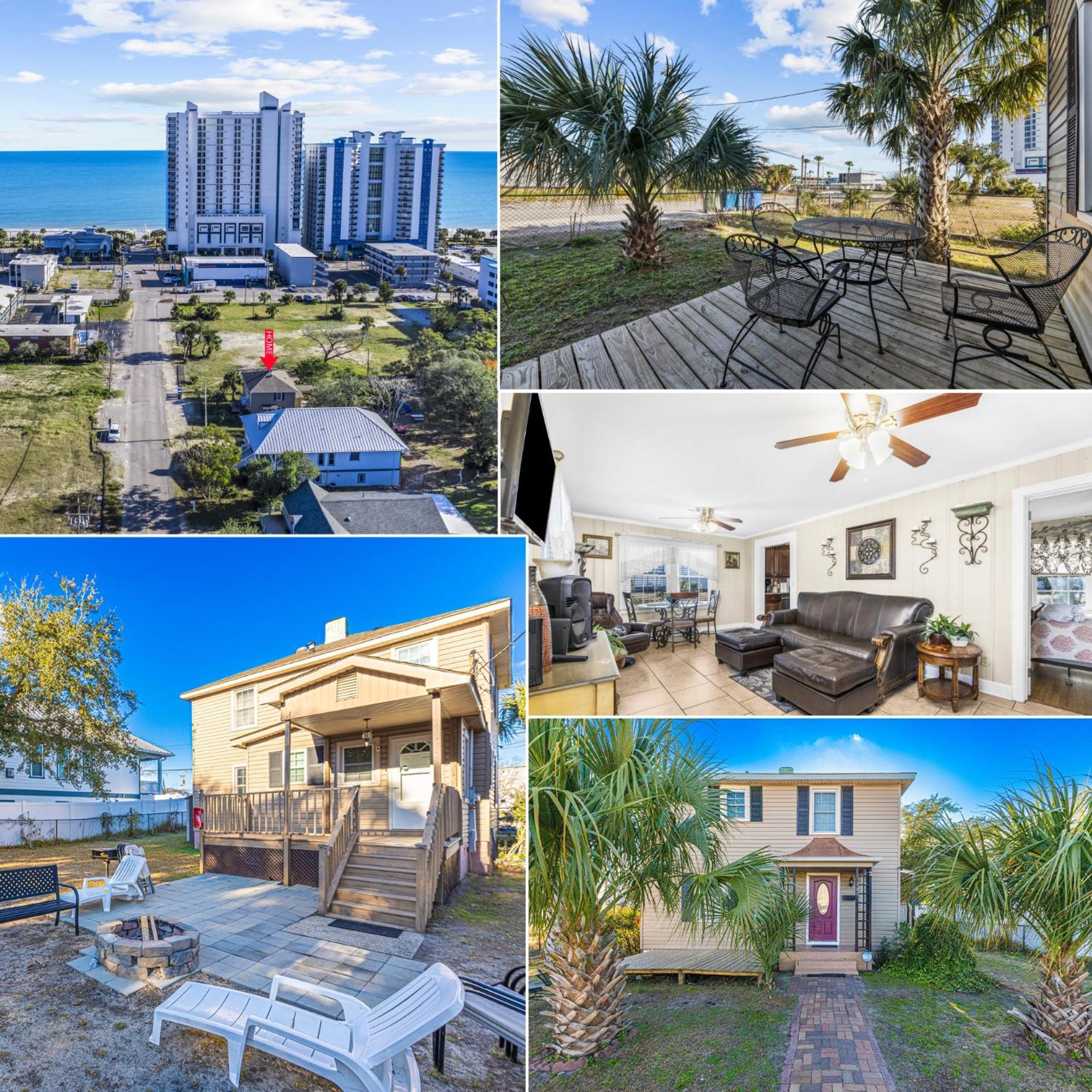 Dazzling Centrally Located Ocean View W 2 Kings, Huge Private Yard, 2 Decks, Firepit, Bbq Myrtle Beach Exterior foto